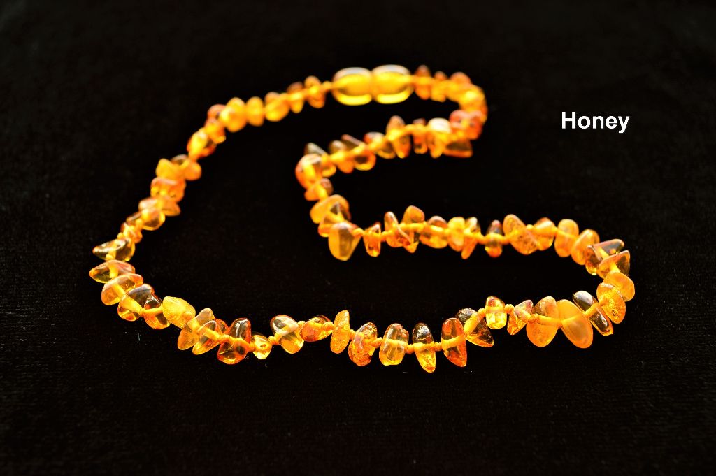 Natural Baltic amber Teething baby Adult necklace Honey Chip beads