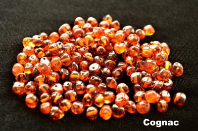 Natural Baltic amber Beads Loose Baroque Cognac Drilled