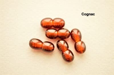 Polished Plastic Clasps for amber necklaces Cognac