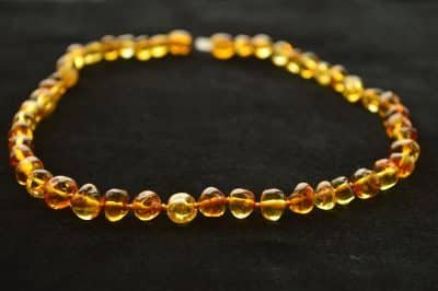 Baroque amber honey necklace